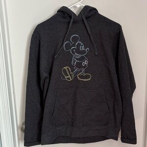Disney Charcoal Hoodie with Mickey Mouse Outline